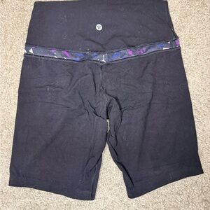 lululemon athletica Black and Purple Women's Bike Shorts